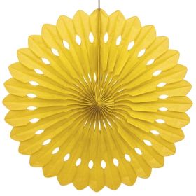 Yellow Tissue Paper Fan Decoration