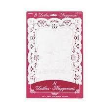 White Placemat Doilies pk8