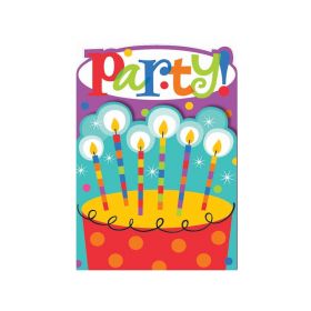 Dots & Stripes Party  Invitations, pk8