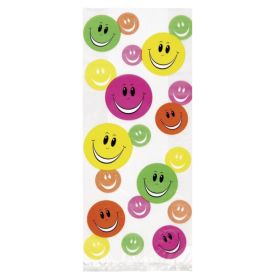 Smiley Face Cello Bags, pk20