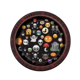 8 Emoji Halloween Party Dessert Plates