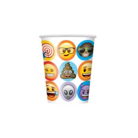 Celebration Emoji Cups 270ml, pk8
