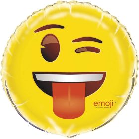 Emoji Wink Foil Balloon 18''