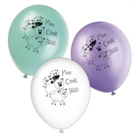 Farm Animals Party Latex Balloons