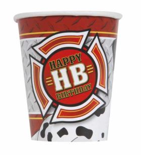 Fire Truck Paper Party Cups pk8