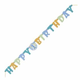 First Birthday Blue Jointed Banner