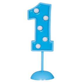 Blue Flashing Number 1 Decorations 