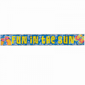 Flip Flop "Fun in the Sun" Party Foil Banner 3.65m