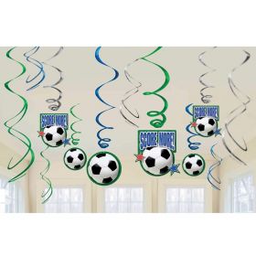 12 Championship Soccer Swirl Decorations