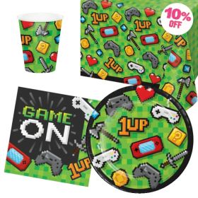 Gaming Party Tableware Pack for 8