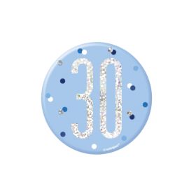 Glitz Blue Age 30 Badge