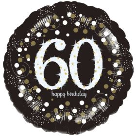 Gold Sparkling Celebration 60th Birthday Foil Balloon 18"