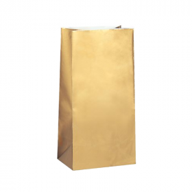 10 Gold Paper Party Bags