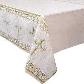 Gold & Silver Radiant Cross Tablecover 1.37m x 2.13m