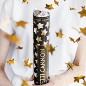 Gold Confetti Cannon with Stars