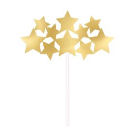 Gold Foil Stars Cake Topper