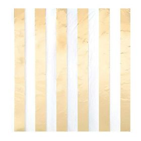 Gold Foil Striped Luncheon Napkins