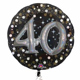 Gold Sparkling Celebration Sparkling 40th Foil Multi-Balloons 