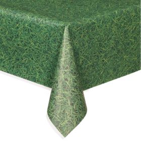 Green Grass Plastic Tablecover 1.37m x 2.74m