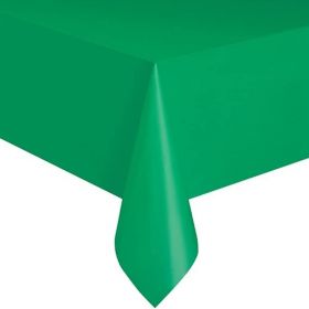 Festive Green Plastic Tablecover