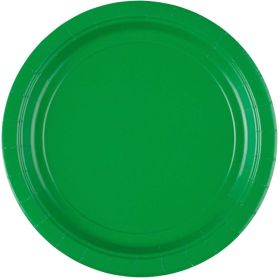 8 Festive Green Paper Dinner Plates