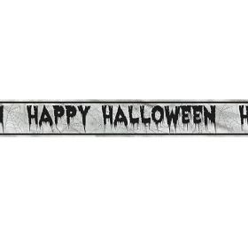 Happy Halloween Spider Web Foil Banner