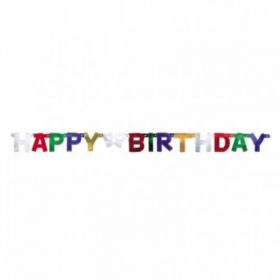 Happy Birthday Multi Letter Banner 1.45m
