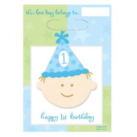 First Birthday Boy Party Bags 8pk
