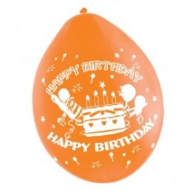 Happy Birthday Assorted Balloons 10pk