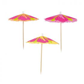 Hibiscus Parasol Picks, pk10 