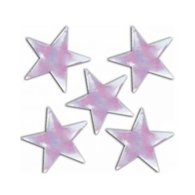 Iridescent Foil Mini Cutout Stars, pk5