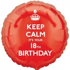 Keep Calm It's Your 18th Birthday Foil Balloon 17"