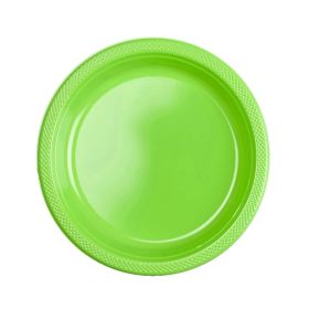 Kiwi Green Plastic Dessert Party Plates 18cm, pk20