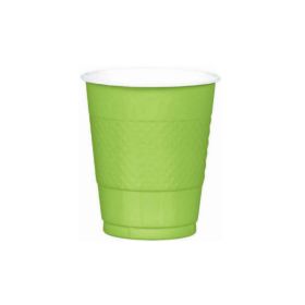 20 Kiwi Green Plastic Cups