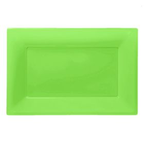 Kiwi Green Plastic Serving Trays