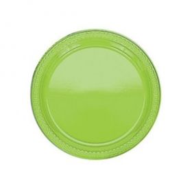 Kiwi Green Plastic Plates 22.8cm 20pk