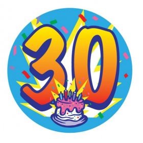 Large 30 Birthday Badge