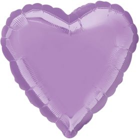 Lavender Heart Foil Balloon 18"