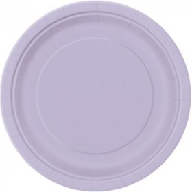 8 Lilac Paper Dinner Plates