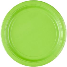 8 Kiwi Green Paper Dinner Plates