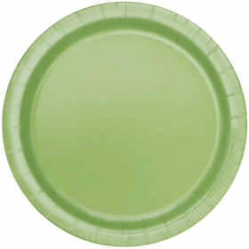 Lime Green Paper Plates 23cm, pk16