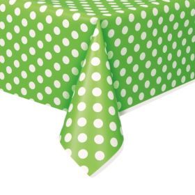 Lime Green Polka Dot Tablecover