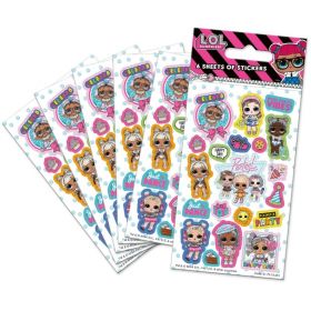 6 LOL Surprise Party Bag Sticker Sheets