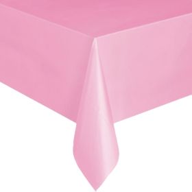 Value Lovely Pink Plastic Tablecover 1.37m x 2.13m