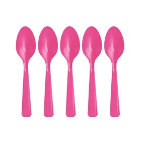Magenta Plastic Spoons