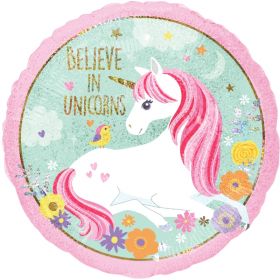 Magical Unicorn Holographic Foil Balloon 18"