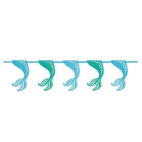 Mermaid Party Glitter Garland 2.75m