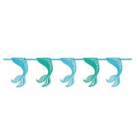 Mermaid Party Glitter Garland 2.75m