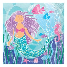 16 Mermaid Party Napkins