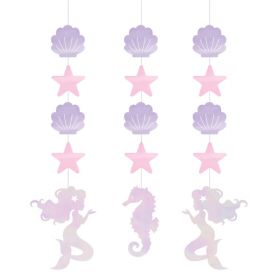 Mermaid Shine Hanging Cutouts, pk3